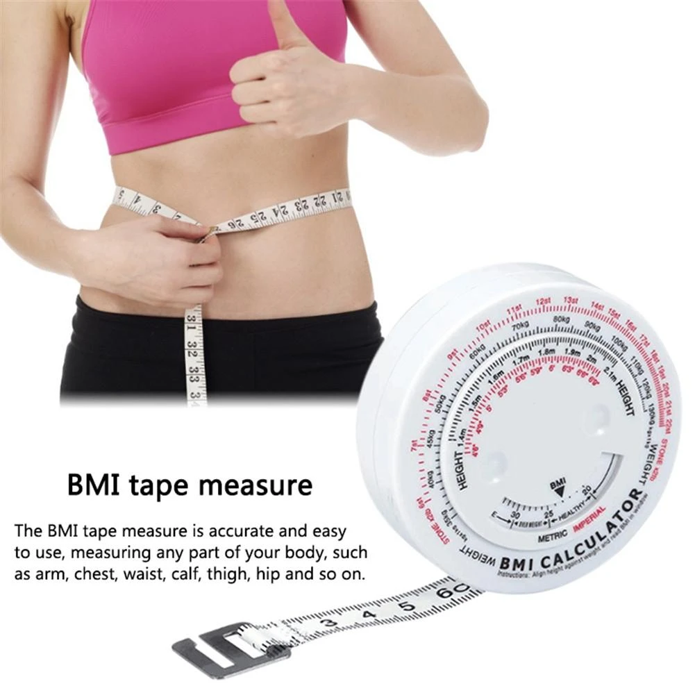 Bmi Tape Measure Body Fat Measuring Tape 150cm Retractable Waist