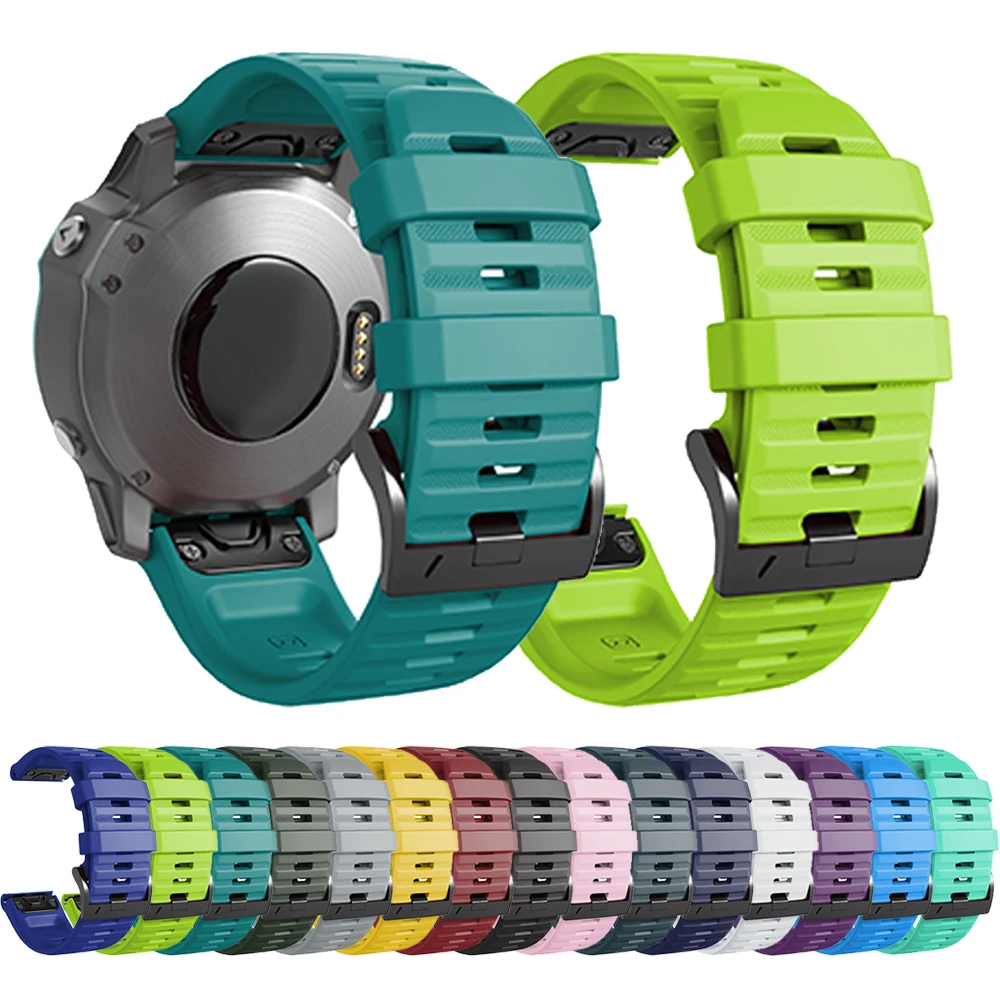 Tschick For Garmin Fenix 6X Watch Bands Silicone Sport Replacement for 6X/ Pro/ 3hr/ 5X/ 5X Plus/ 3 Smartwatches | Наручные часы