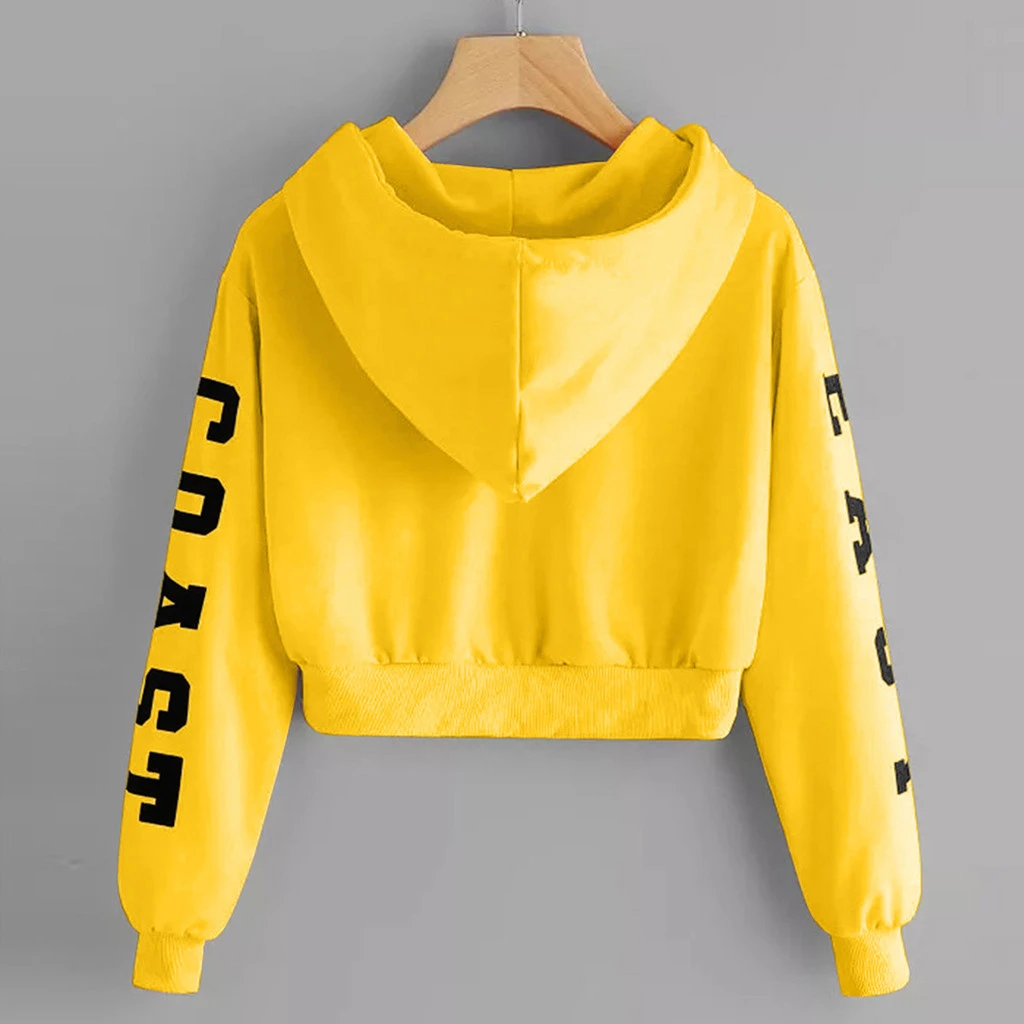 Womens Streetwear Autumn Letters Long Sleeve Hoodie Sweatshirt Spring Hoodies Female Winter Sweatshirts Girl Ladies 809