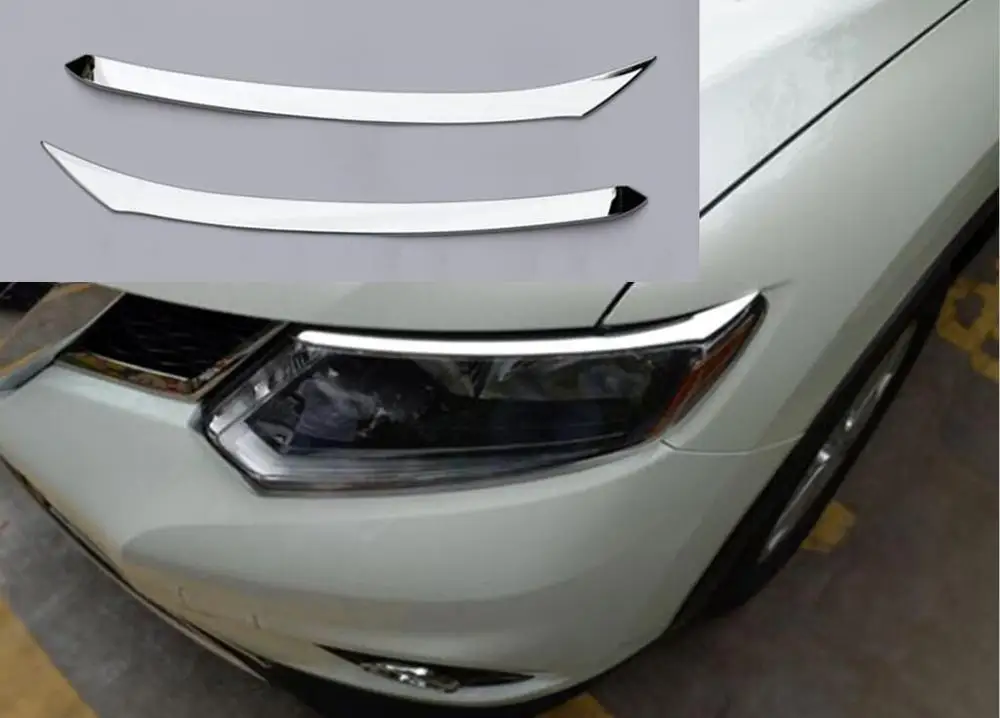 Для Nissan X Trail T32 MK3 Хромированная передняя фара для бровей 2014 2015 2016 XTrail аксессуары