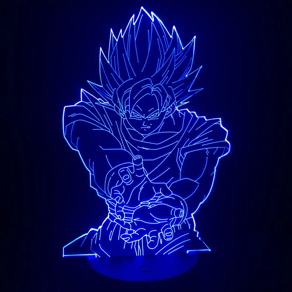 Dragon Ball Z фигурка Вегета Дети светодиодный Ночной светильник сенсорный Сенсор ребенок мальчик ночной Светильник Спальня декоративные настольные лампы ночной Светильник прикроватный