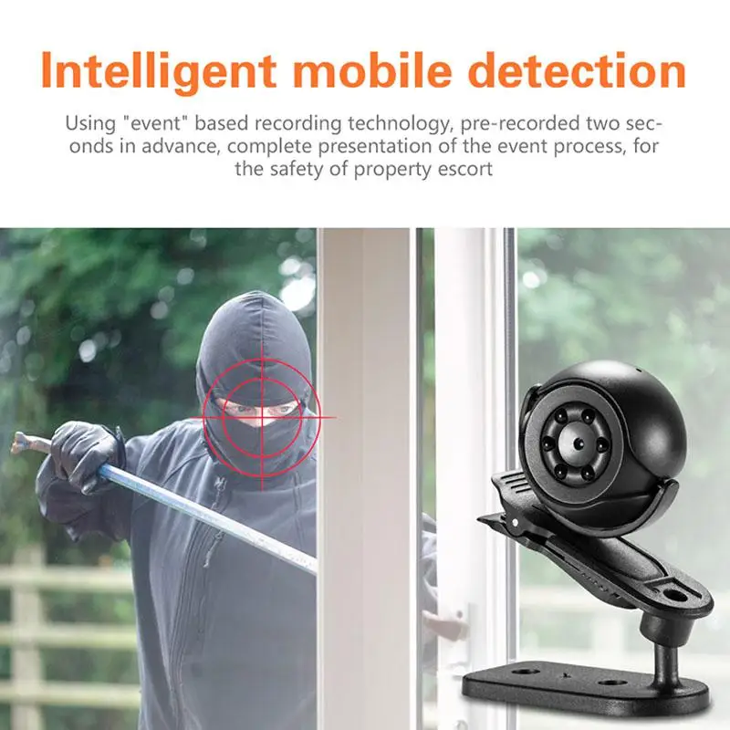 Kuulee Mini Camera 1080P Surveillance Camera Sensor Portable Security Camcorder Small Cam Night Vision Motion Detection