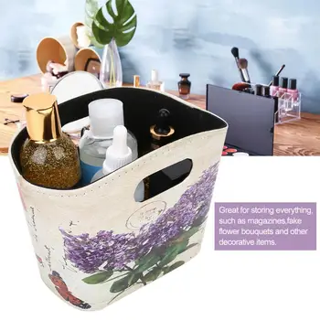 

Perfect Storage Basket PU Leather Handles Box Holder Desk Organizers Home Decoration Displaying on Any Tabletop Surface Holder