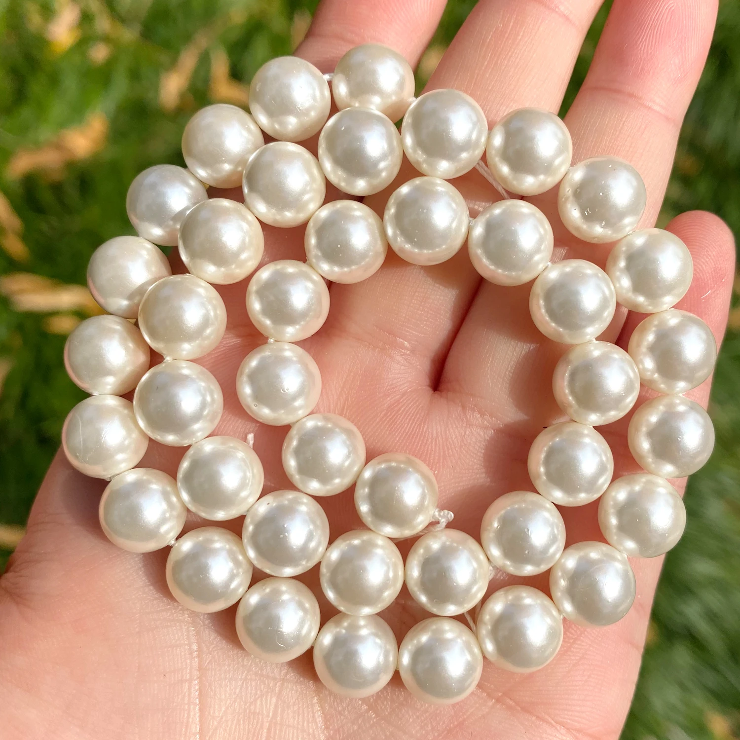 Loose Beads for beads charms loose beads charm bead beads jewelry silver charm bead sterling silver beads charm pearl beads bead jewelry making loose spacer beads loose gemstone beads Natural A+ white beads shell pearl Round 15 inches 2/3/4/6/8 mm For Jewelry Making DIY Bracelet Necklace