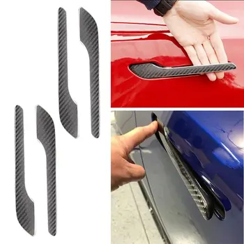 

4Pcs/set Carbon Fiber Car Doorknob Protector Sticker Anti-scratch Door Handle Wrap Cover for Tesla Model 3 Accessories