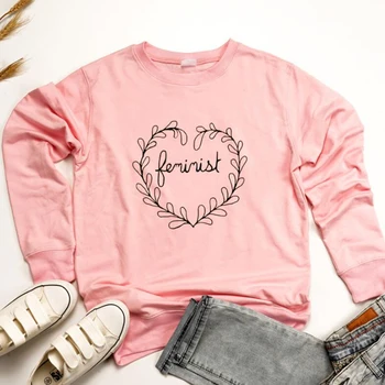 

Feminist Sweatshirt Autumn Fashion Female Clothes Ladies Hooded Pullover Women's Hoodies Outerwear Crewneck Tops Dropshipping