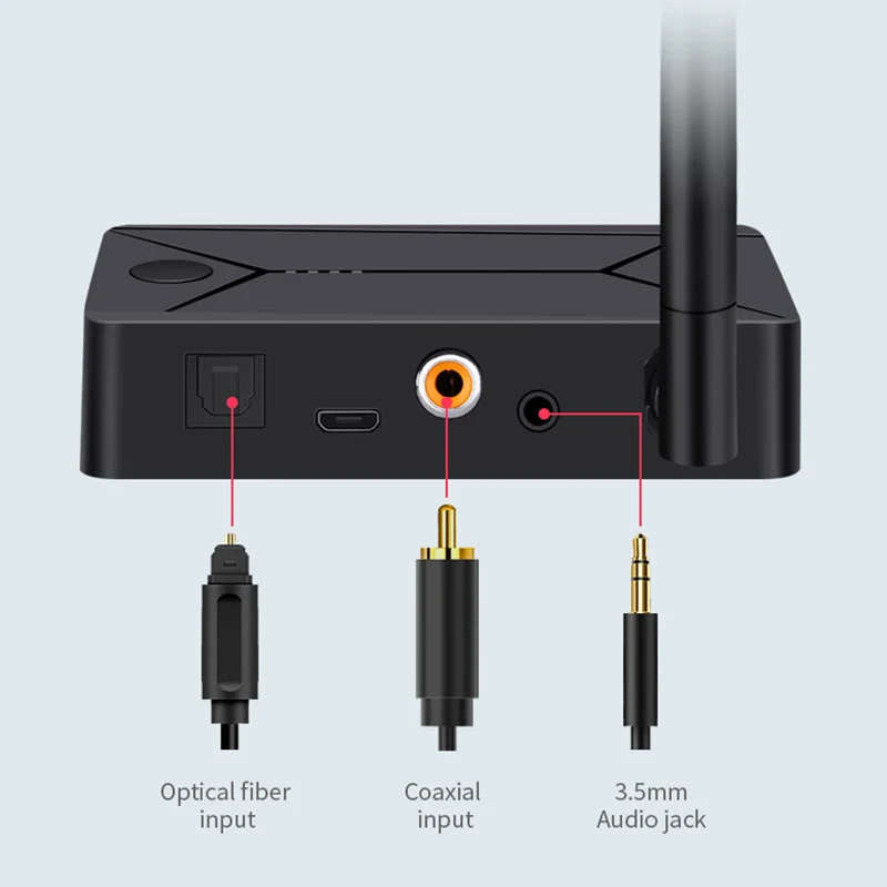 Coaxial Optical SPDIF Wireless Adapter 3 5mm AUX Jack RCA USB Stereo Music Bluetooth 5 0 Audio Transmitter For TV PC Headphone