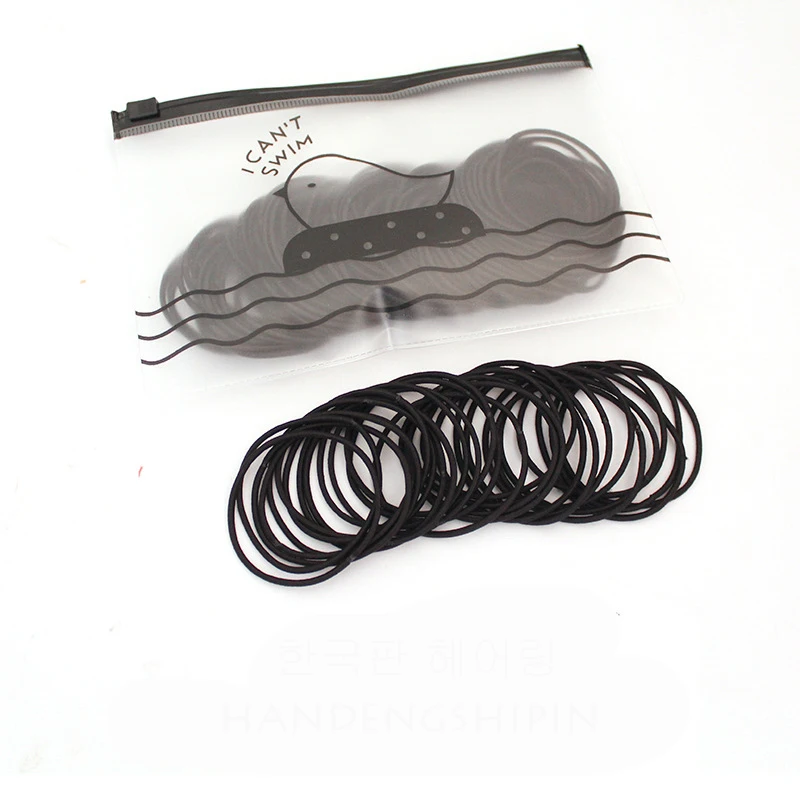 100 teile/beutel 5CM Haar Zubehör Frauen Gummibänder Scrunchies Elastische Haarbänder Mädchen Stirnband Pferdeschwanz Holde Krawatten Gummi für haar – Detail 6