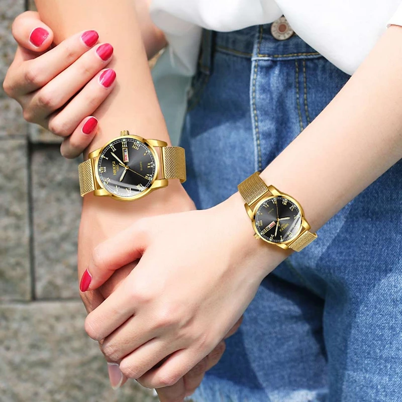 Золотые женские часы NIBOSI креативные стальные браслет Montre Femme|Женские