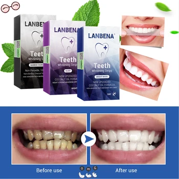 

Teeth Whitening Strips Oral Hygiene Dental Tools Teeth Veneers White Strips Removes Plaque Stains 7 Pair