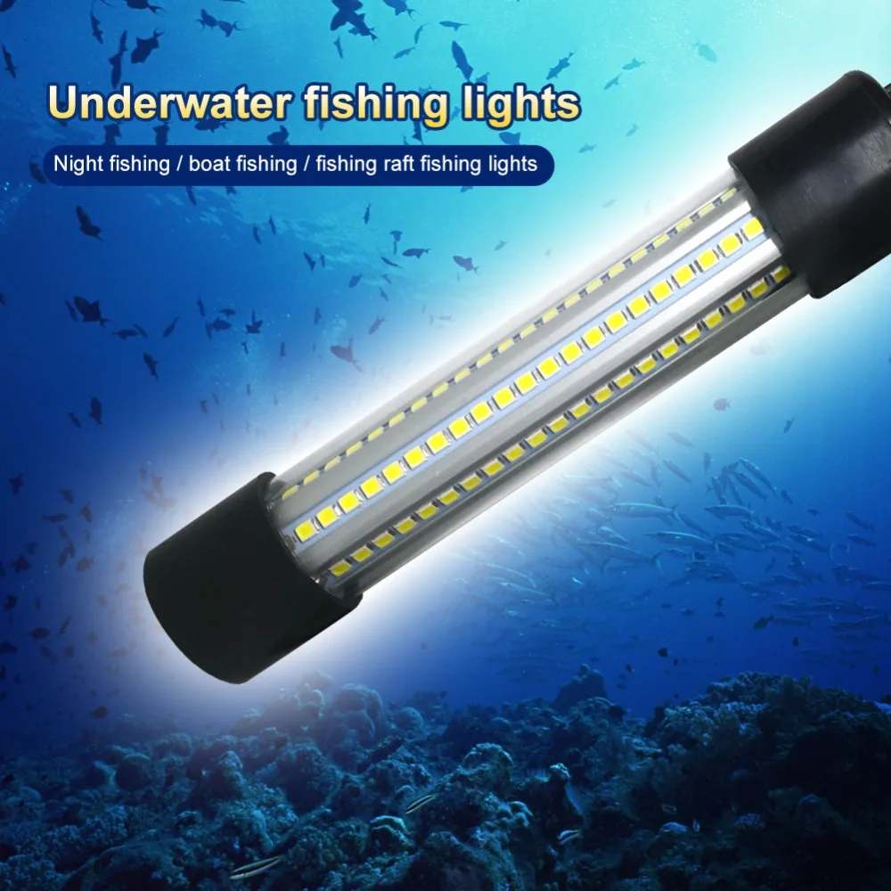 Subaquática Submersível Noite Pesca Luz Coletando Peixe Finder Lâmpada Atrair Camarão Lula Krill no Barco 1200lm 1 pc 12-24 v 5 pesca luz coletando peixe finder lâmpada atrair