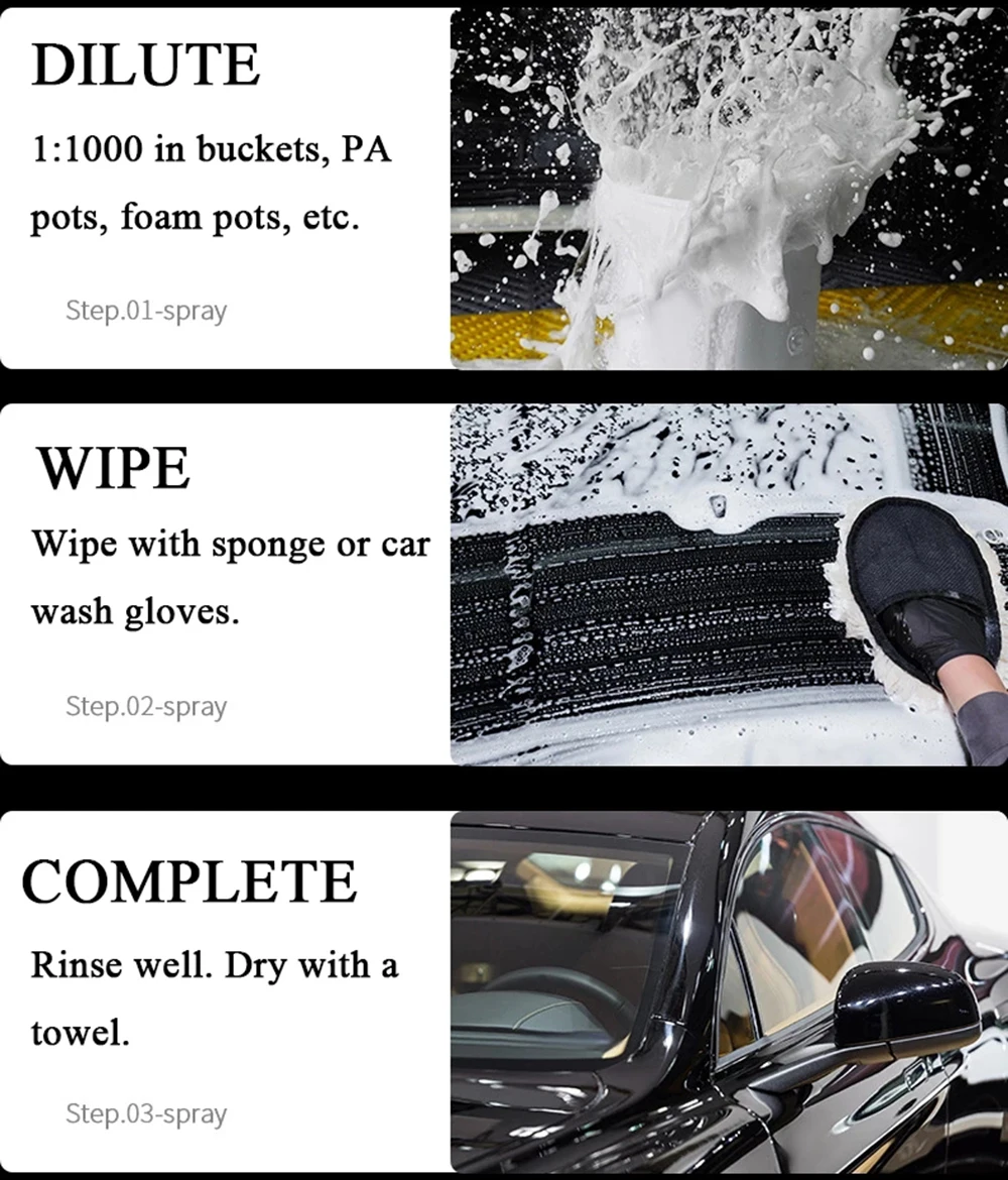 adam polishes 1:1000 Car Wash Shampoo Gloss Wax Multifunctional Washing Liquid Cleaning Tools Auto Soap foam Windshield Washer Accessories best car wax