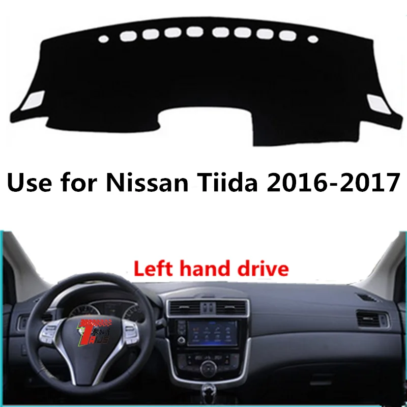 Taijs чехол для приборной панели автомобиля с левым приводом для Nissan Tiida- полиэфирное волокно креативный коврик для приборной панели для Tiida 16-17