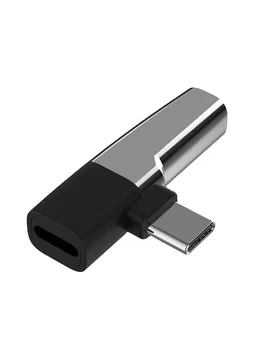 Металлический аудиоадаптер 2 в 1 для наушников с разъемом USB C 3,5 и штекером 3,5 мм для Huawei P30, Xiaomi 9