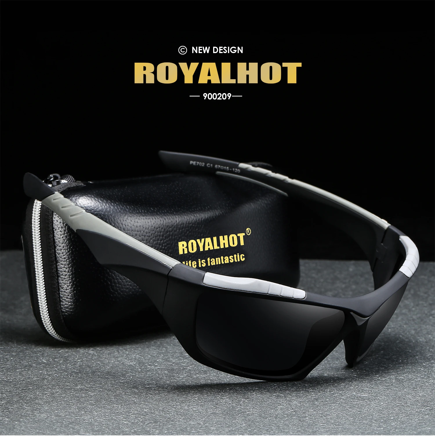 RoyalHot мужские и женские поляризационные, прямоугольной формы, оправа, спортивные солнцезащитные очки, Винтажные Солнцезащитные очки, ретро очки, мужские очки, 900209