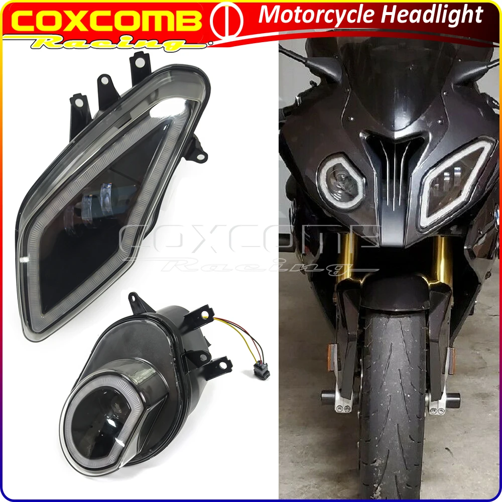 Headlight BMW S1000RR 20092014用のオートバイLEDヘッドライトアセンブリプロジェクションヘッドランプ