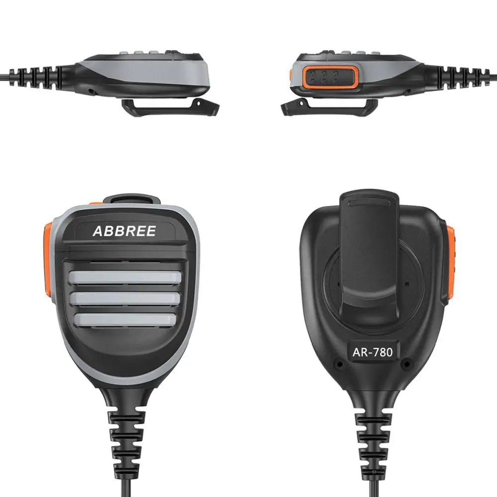 ABBREE AR 780 PTT водонепроницаемый плечевой динамик микрофон для Kenwood TYT Baofeng