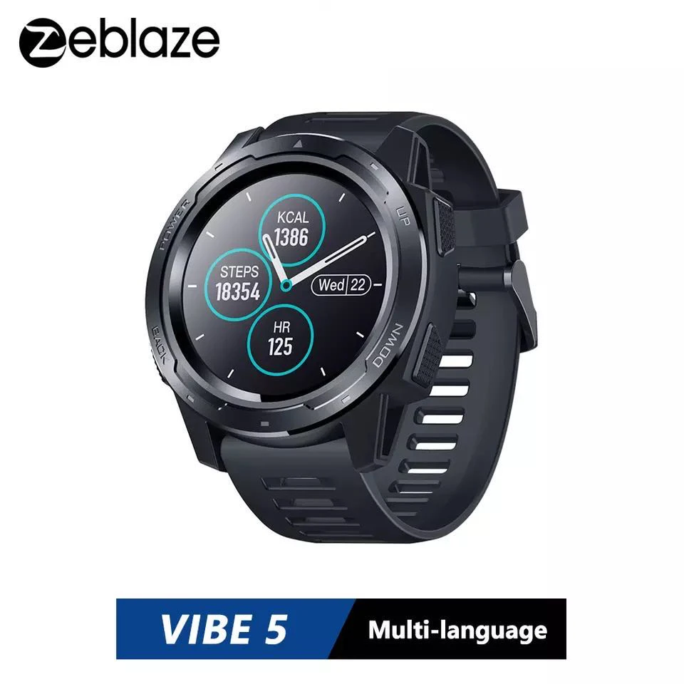 Высокое качество Zeblaze VIBE 5 Смарт часы браслет IP67 Водонепроницаемый 1 3 &quotIPS экран