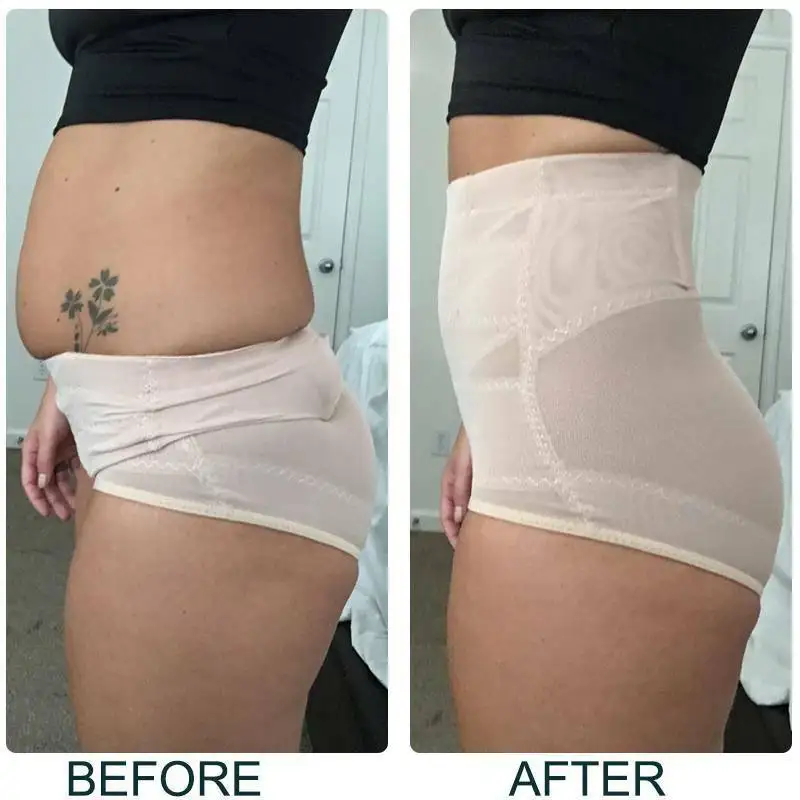 Cross Compression Abs Shaping Pants for Postpartum Abdomen Garment Tummy Tuck High Waist Control Butt Lifter for Women Slim