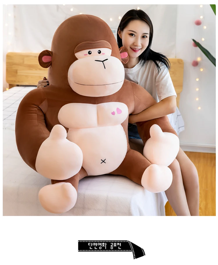 Super Soft Plush Boyfriend Pillow Filling Plush Toy King Kong Gorilla Bed  Sleeping Pillow Doll Giving Girl Birthday Present - AliExpress