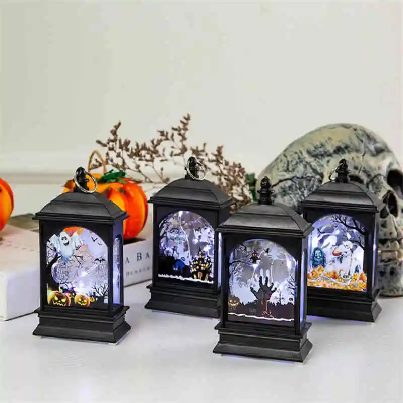 

Helloween Classic Type Pattern Terror Atmosphere Decorative LED Night Light Bar Desktop Holiday Decoration