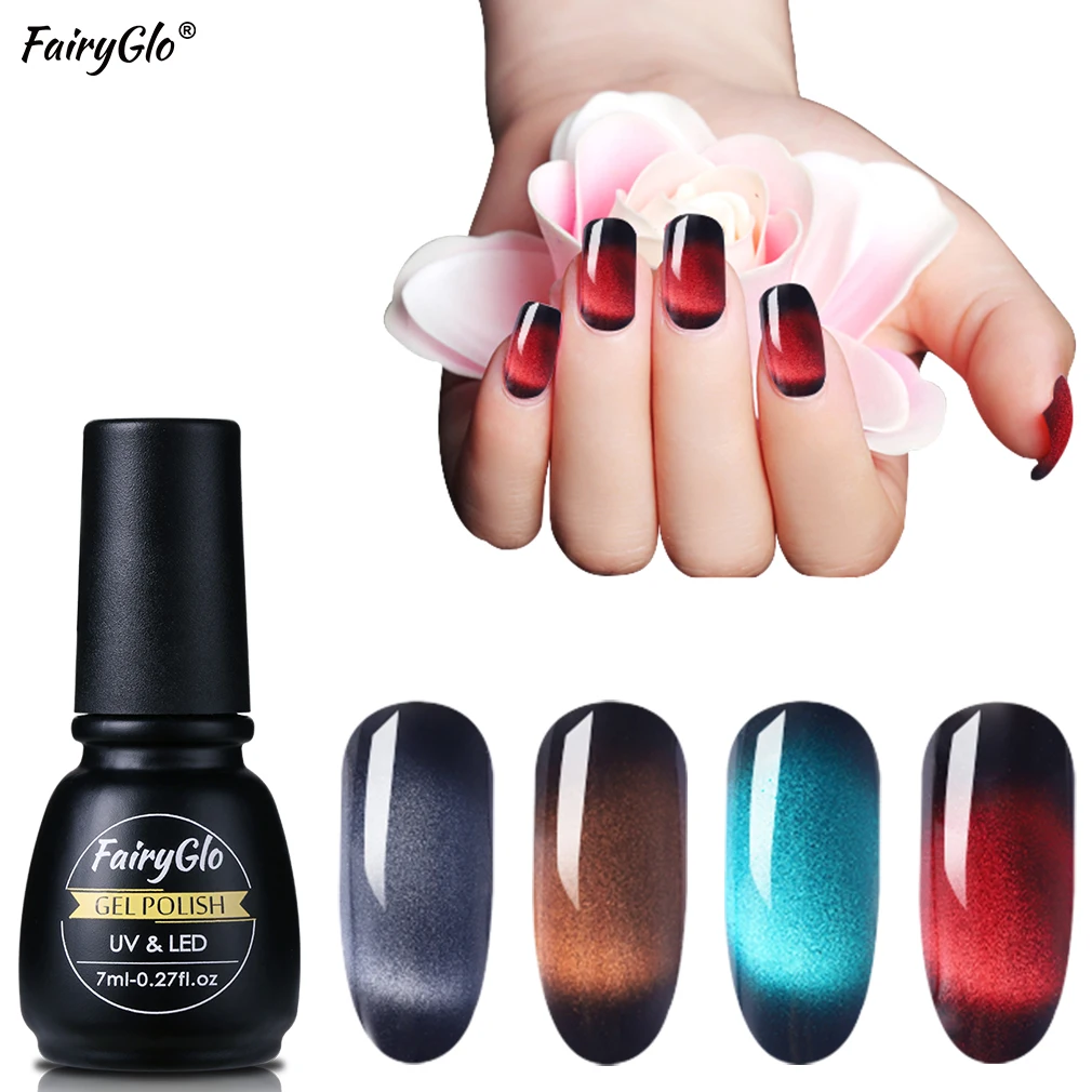FairyGlo 3D кошачий глаз драгоценный камень Гель-лак для ногтей УФ Магнитный Гель-лак драгоценный камень карамельный цвет Гель-лак для нейл-арта Эмаль лак