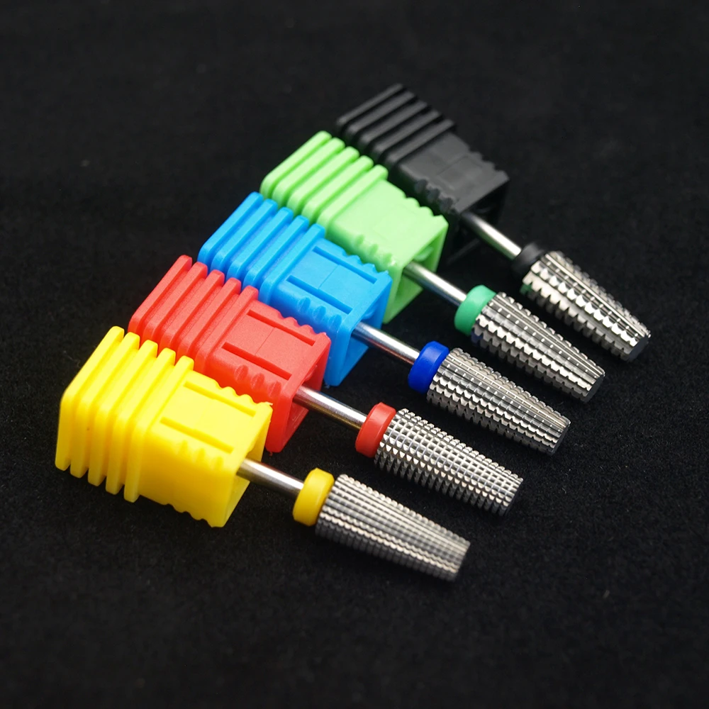 5 in 1 Super Tapered Carbide Nail Drill Bits With Cut 3/32" Two-Way  Carbide Bit Drill Accessories Milling Cutter For Manicure