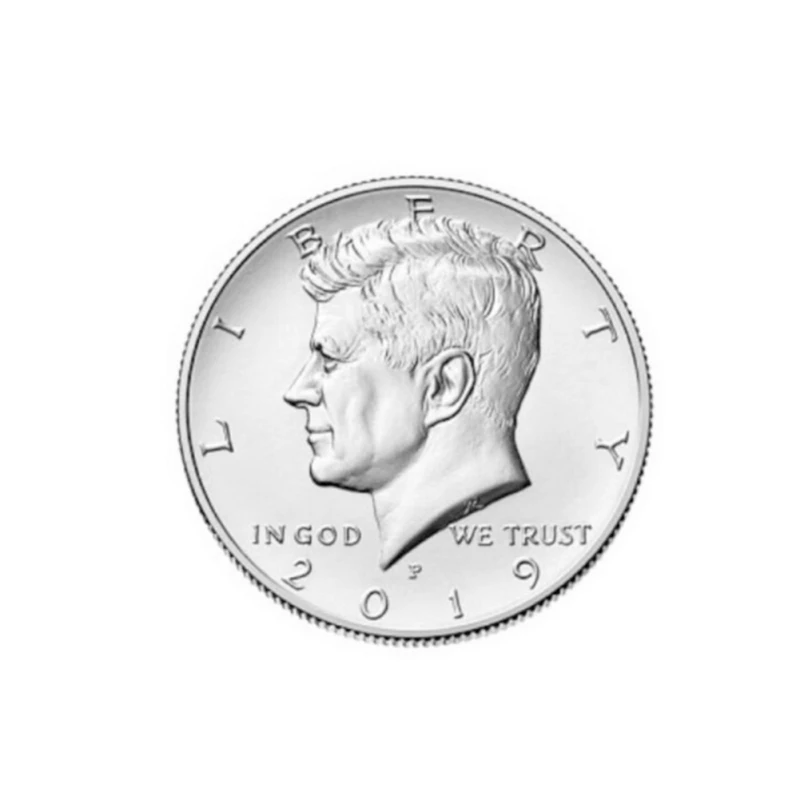 Коллекционная монета Kennedy Посеребренная художественный сувенир имитация под