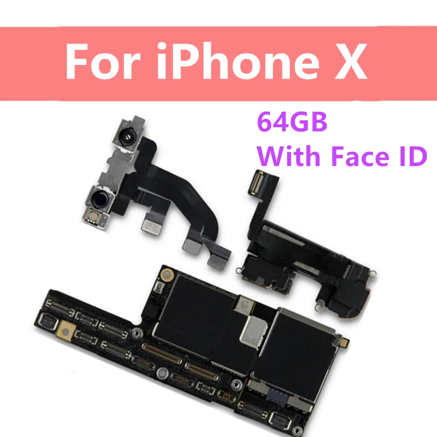 Заводская разблокированная материнская плата для iPhone X с идентификатором