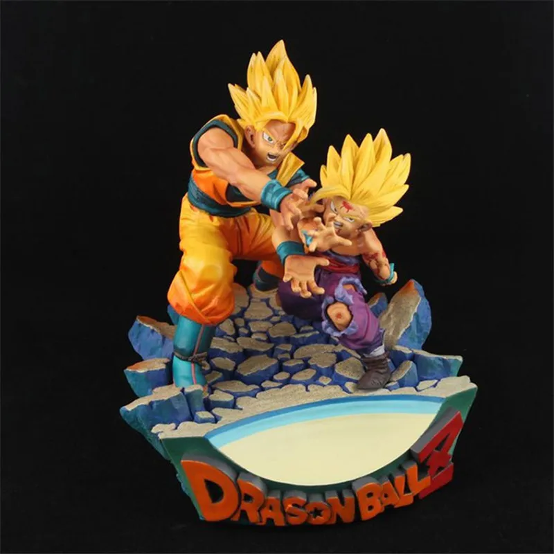 

Dragon Ball Classic Scene Father and Son Shockwave Sun Wukong Goku Sun Wufan Gohan Boxed Hand Model Decoration Action Figure