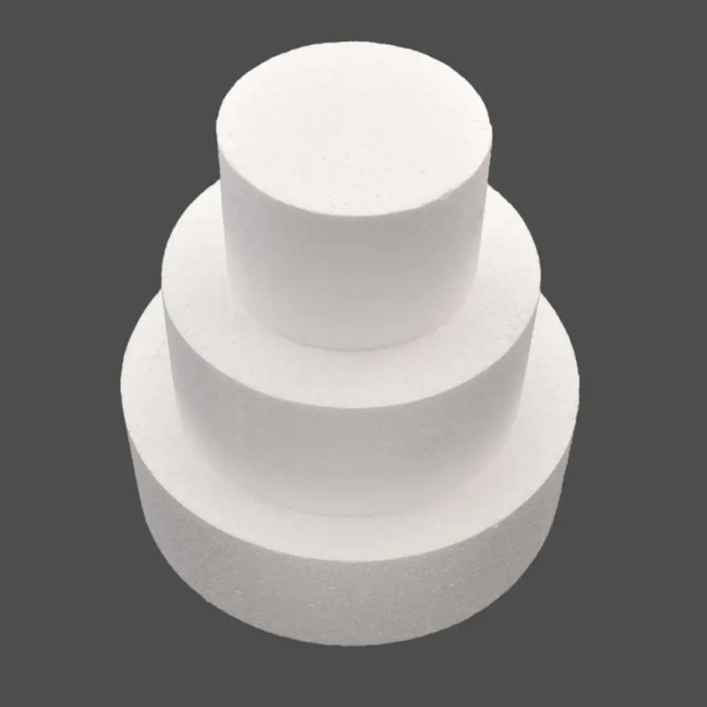 4/6/8inch Round Styrofoam Foam Cake Dummy Flower Decor Practice Model | Дом и сад