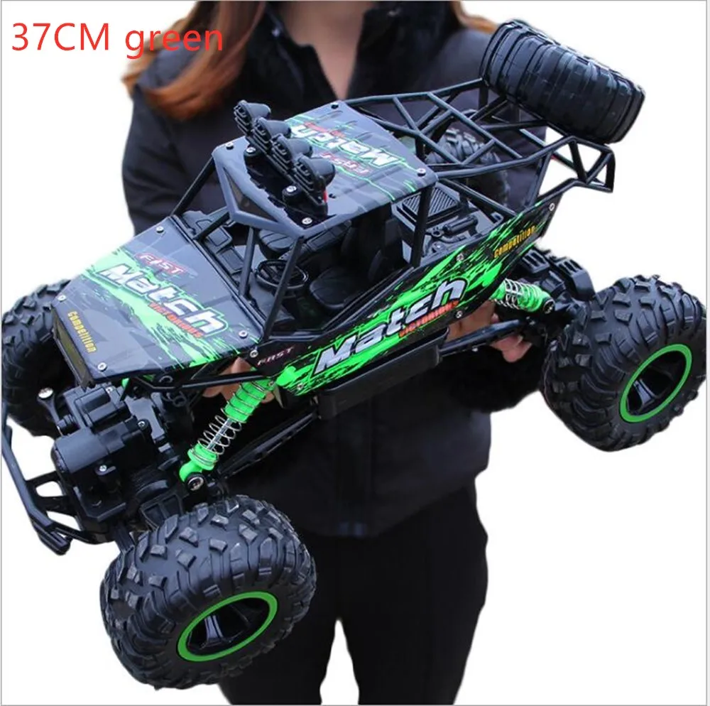 1:16 1:12 Радиоуправляемый автомобиль 4WD 4x4 2,4G Bigfoot с дистанционным управлением Багги внедорожный автомобиль альпинистские грузовики взрослые дети игрушка подарок джипы - Цвет: 37cm green