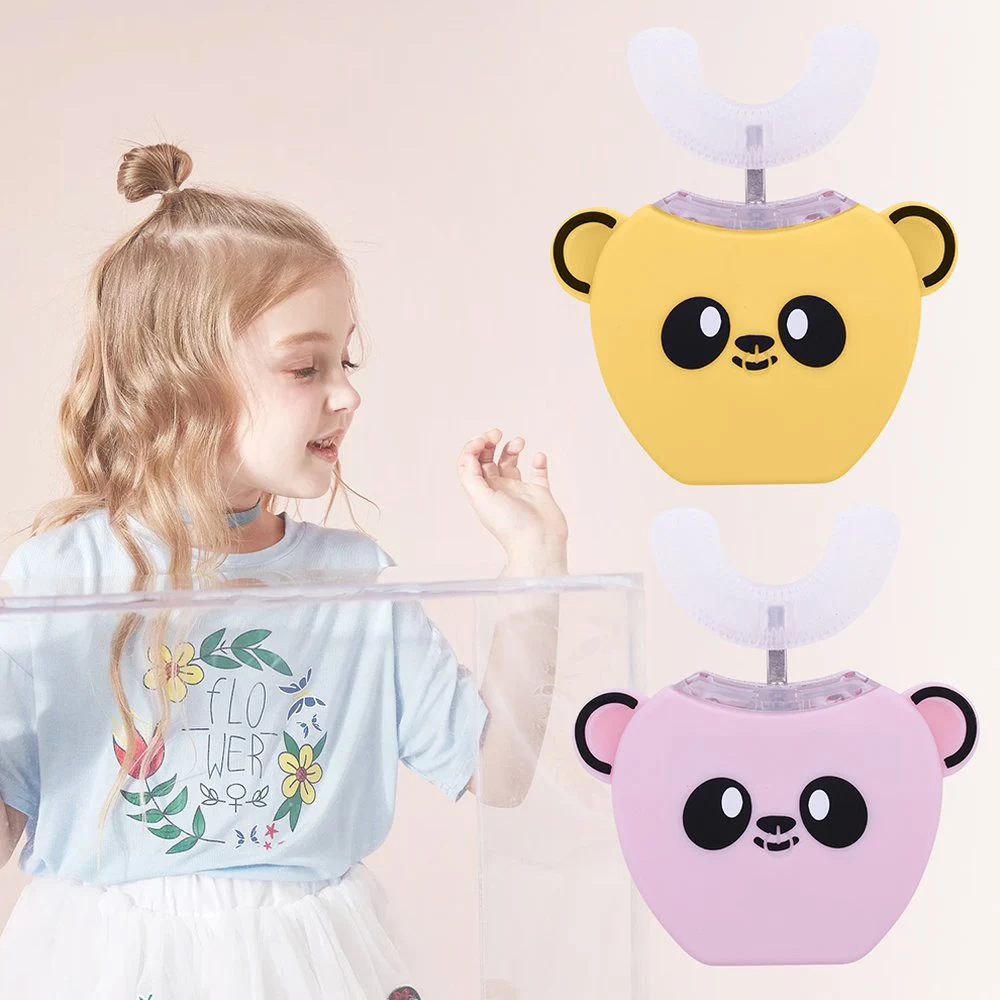 360 Degrees Kids Automatic Sonic Electric Toothbrush USB Charging Mouth Toothbrush Lips Care U Shaped for Children Tooth Whiten 360 Degrees Kids Automatic Sonic Electric Toothbrush USB Charging Mouth Toothbrush Lips Care U Shaped for Children Tooth Whiten