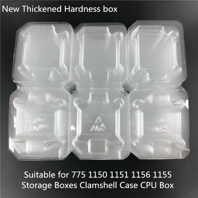 Protect Your CPU with 10pcs Storage Boxes Clamshell Case CPU Box Plastic Protection