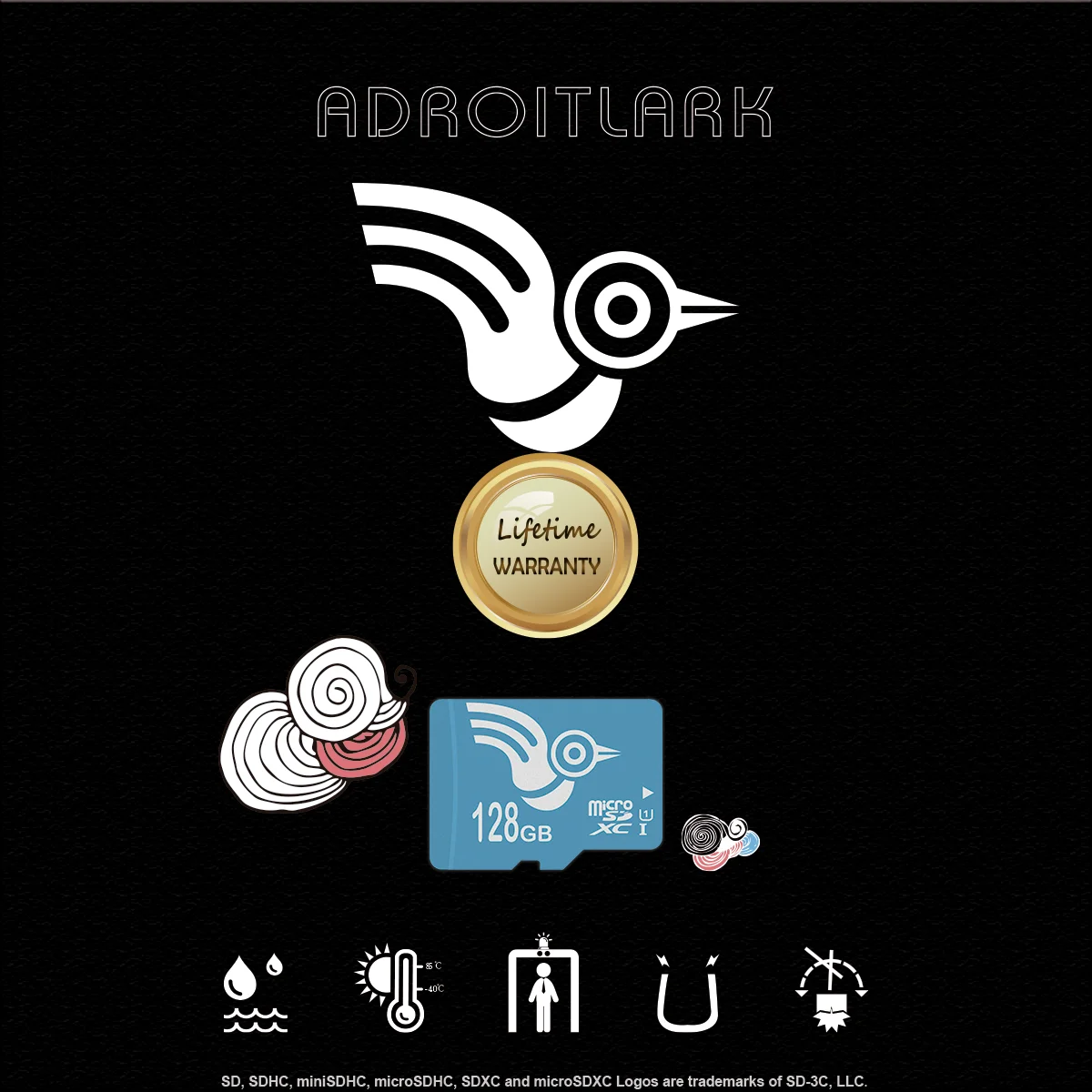 ADROITLARK 32 ГБ Micro SD карта 64 Гб класс 10 карта памяти 128 ГБ с sd-адаптером для камеры/планшета/смарт-часов/телефона