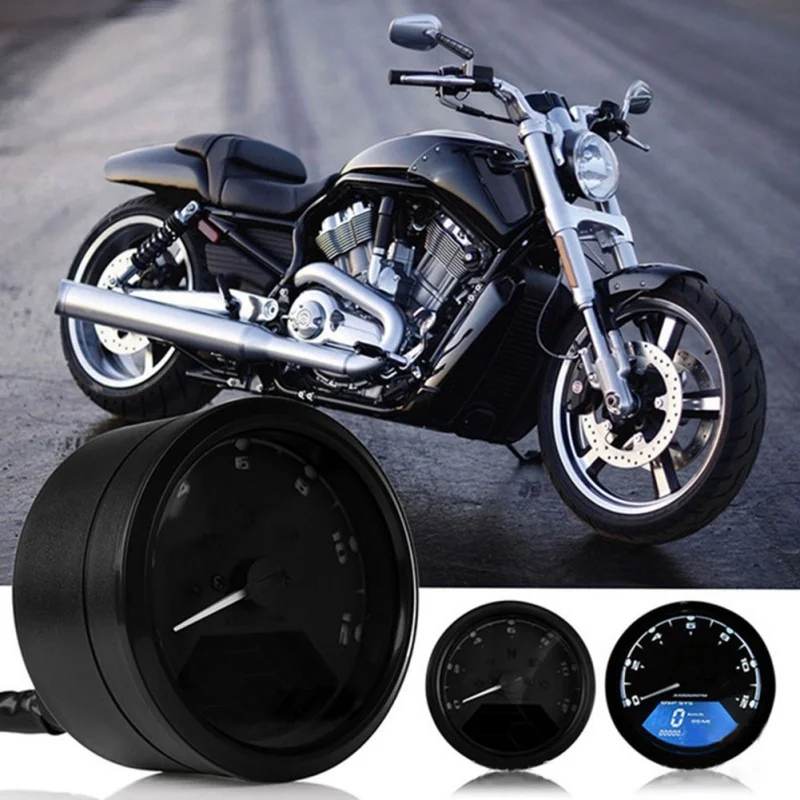 СВЕТОДИОДНЫЙ цифровой индикатор Тахометр спидометр compteur moto Meter Многофункциональный измеритель цифровой спидометр с ночным циферблатом