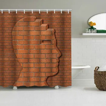 

Silhouette Shower Curtain Bathroom Waterproof Polyester Shower Curtain Portrait Printing Curtains for bathroom shower