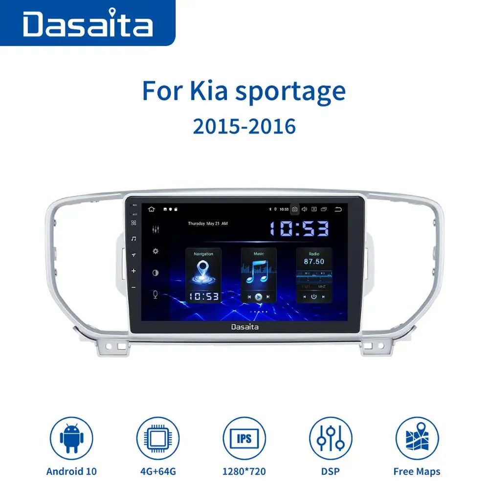 

9" HD Digital Touch Screen Android 10 Hexa Core Car Stereo for Kia Sportage Stereo 2015 2016 4G RAM 64G ROM