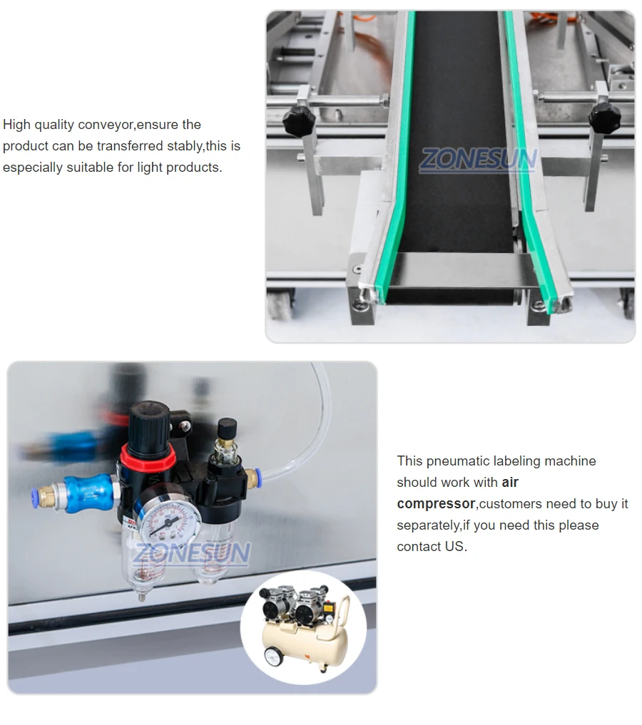 ZONESUN ZS-TB833D Double Heads Flat Corner Labeling Machine