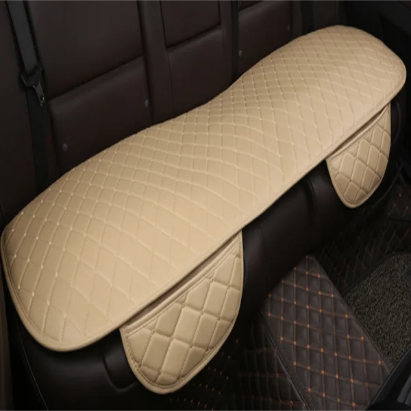 Переднее и заднее кожаное покрытие для сиденья автомобиля защитная накладка для салона Аксессуары для Maserati, Mazda, Mercedes и других моделей - Название цвета: back Beige