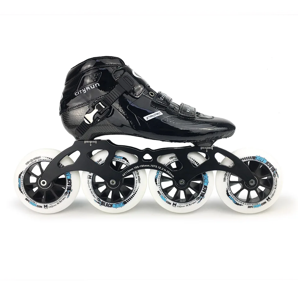 

JK Cityrun Professional Speed Inline Roller Skates Carbon Fiber Boots MPC wheels Racing Speed Skating Shoes Rollerblade SH66