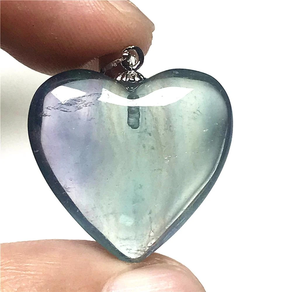 Heart of fluorite necklace