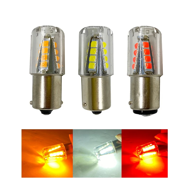 

2x Red Amber P21W led BA15S PY21W BAY15D P21/5W 1157 1156 3030 led 16SMD turn signal light Car Reserve Lamps Brake Light CANBUS