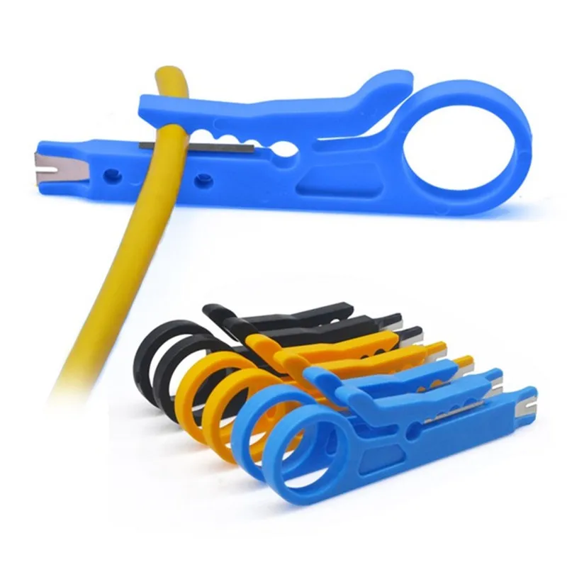 Portable Wire Stripper Knife Crimper Pliers Crimping Tool Cable Stripping Wire Cutter Cut Line Tool Cable Stripping Wire Cutt 3 in 1 multi function wire stripper peeling pliers cable cutter fiber optic cable cutting pliers