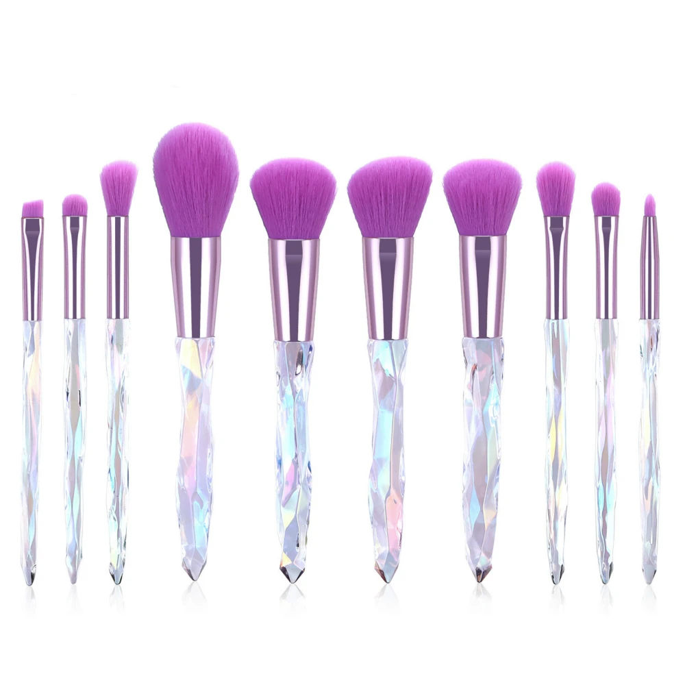 

New 1/5/6/10 Pcs Crystal Style Makeup Brushes Set Powder Foundation Eye Blush Brush Cosmetic Professional Makeup Brush Kit Tools