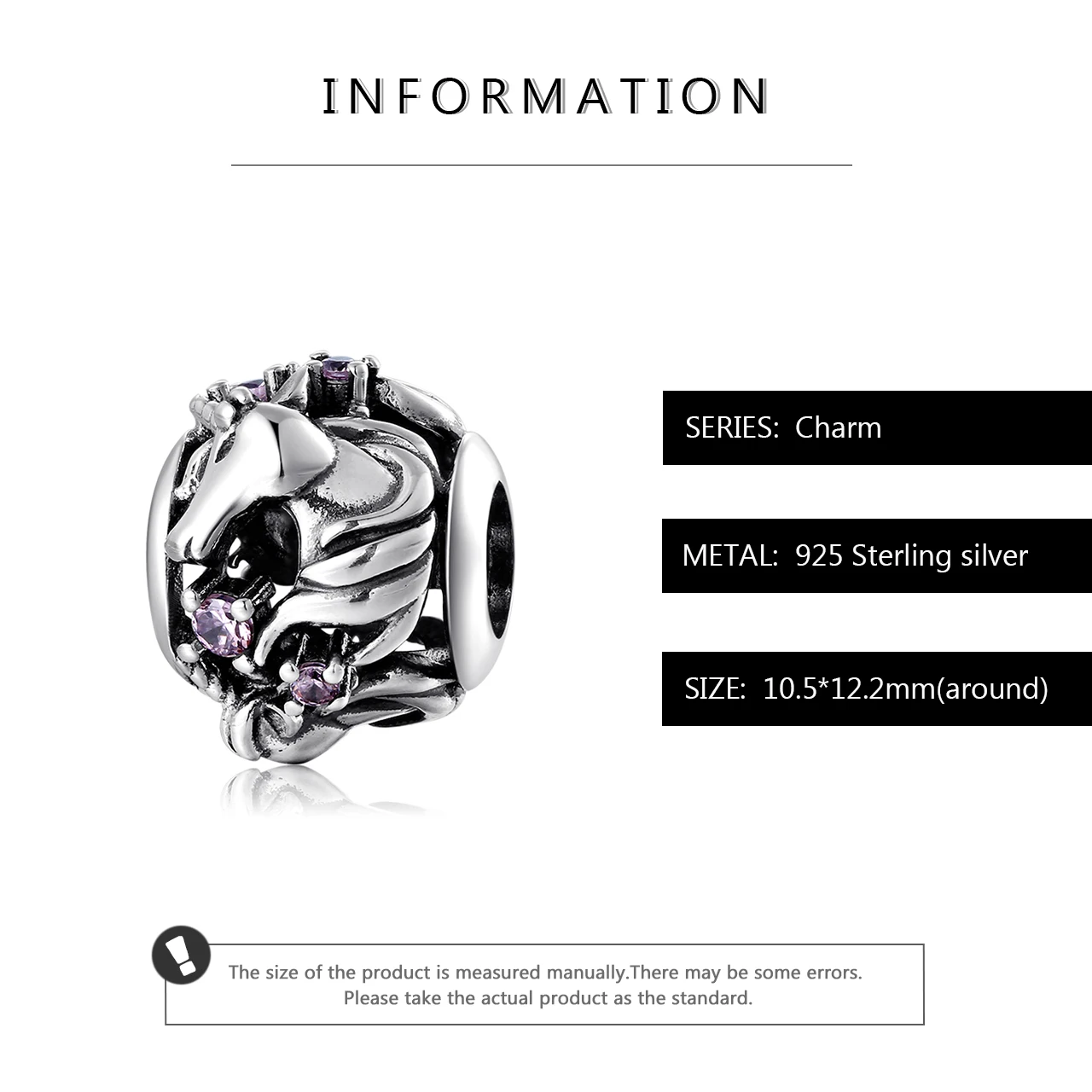 Серебро 925 пробы мудрость ЕДИНОРОГ розовый циркон бусины для изготовления браслета Ассорти Для женщин для оригинальной Подвески браслет акриловый браслет