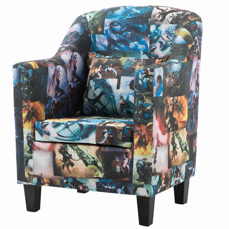 Европейский тканевый высокий задник один интернет кафе компьютерный диван