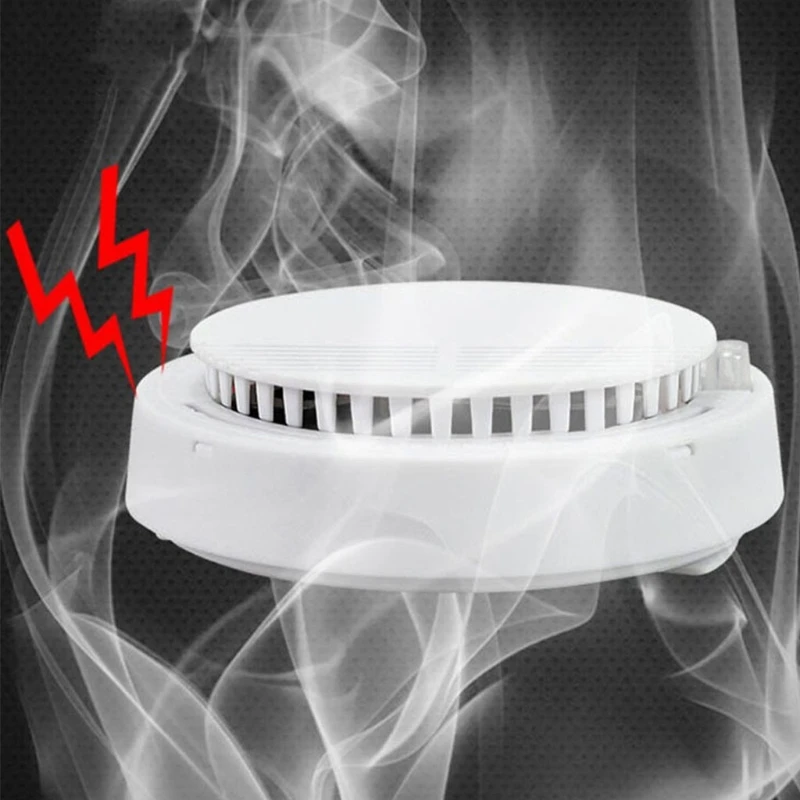 Smoke Alarms Battery Operated Independent Smoke Detector Fire Alarm with 80dB Loud/Light Home