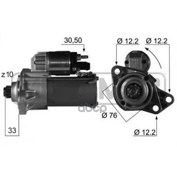 Стартер Audi A3/Ford Galaxy/Seat Alhambra/Cordoba/Ibiza/Leon/Toledo/Skoda Octavia/Vw Bora Era арт. 220056