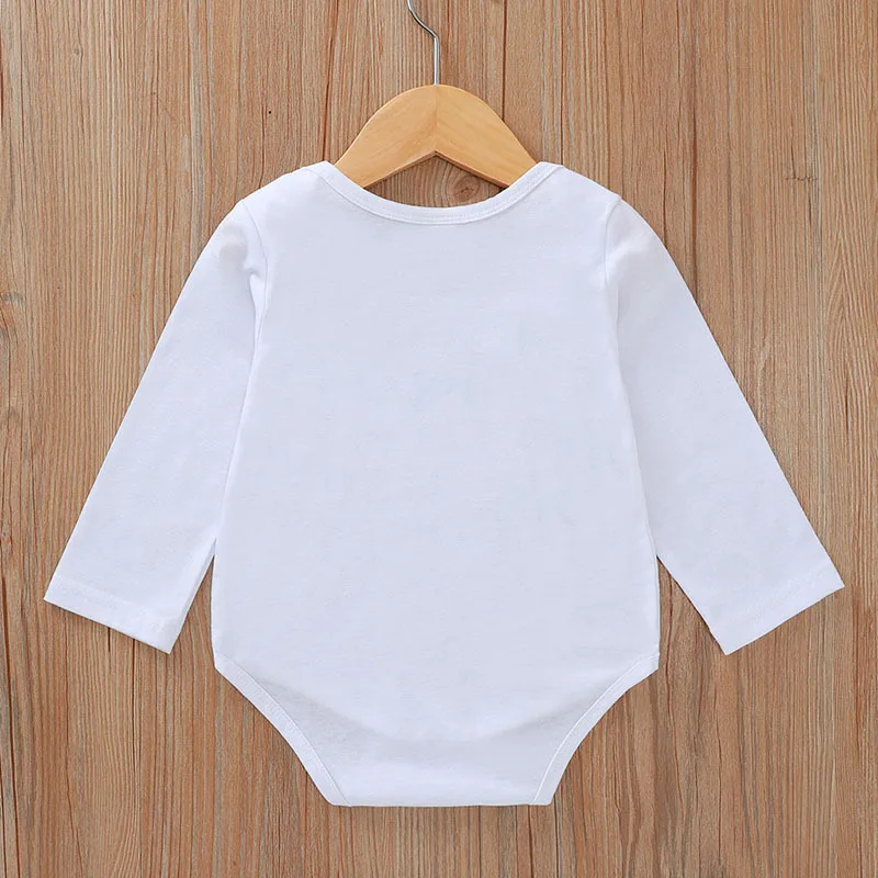 Tiny Cottons Newborn Onesie Big Wish Letter Print White Long Sleeve Baby Girl Bodysuit Gender Neutral Baby Clothes